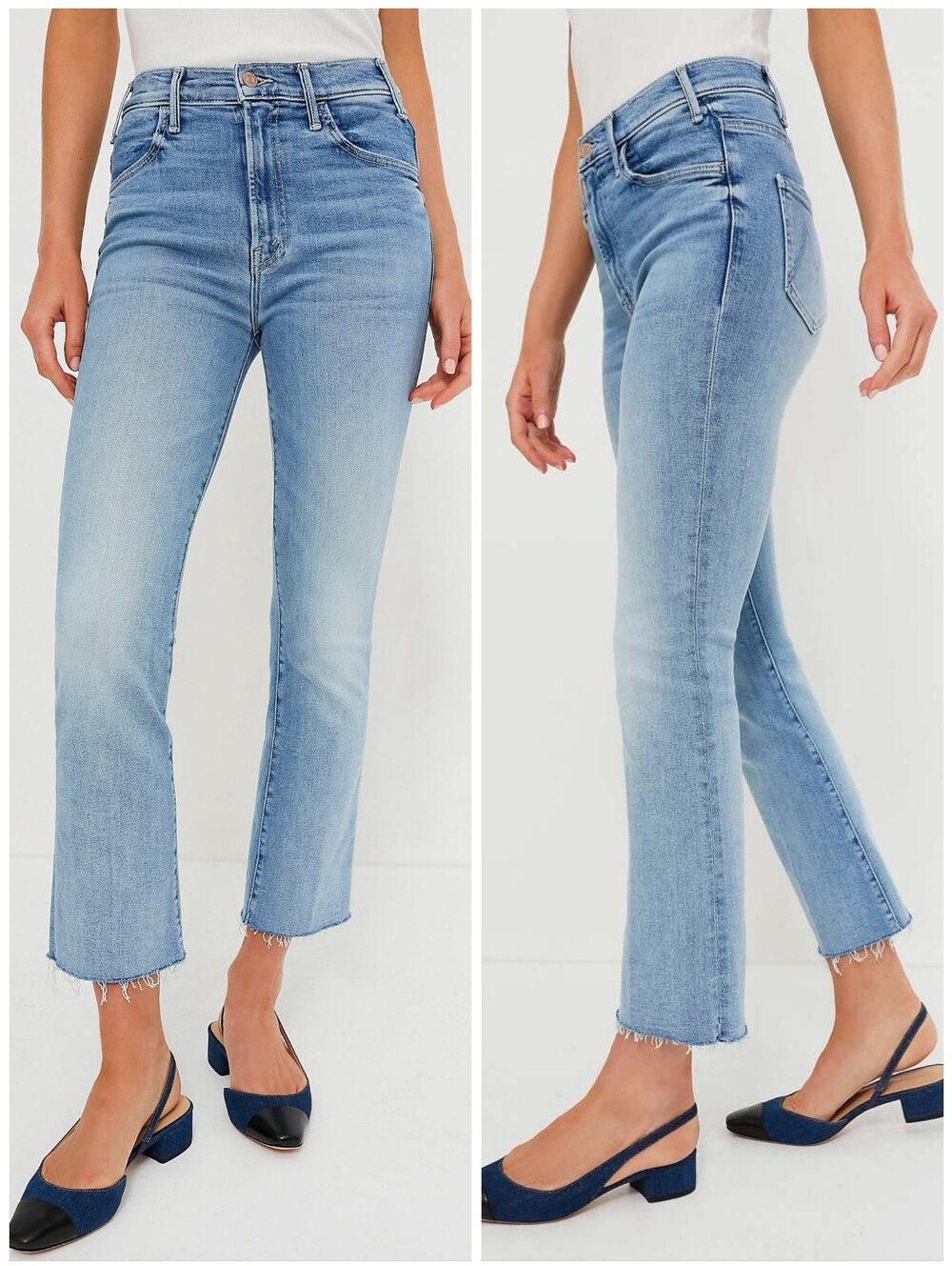 MOTHER The Hustler Ankle Bootcut Flare Light Wash Jeans, 27
